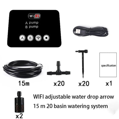 Smart WIFI Watering Device Double Pump Timed Automatic adjustable Drip Irrigation Timer System Wifi Controller for Garden - Smoothy Home