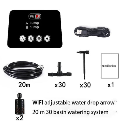 Smart WIFI Watering Device Double Pump Timed Automatic adjustable Drip Irrigation Timer System Wifi Controller for Garden - Smoothy Home