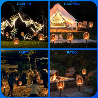 Solar Lights Outdoor LED 4/6/812Pcs Solar Torch Lights with Flickering Flame Waterproof Garden Decoration Lawn Path Yard Patio - Smoothy Home