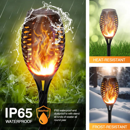 Solar Lights Outdoor LED 4/6/812Pcs Solar Torch Lights with Flickering Flame Waterproof Garden Decoration Lawn Path Yard Patio - Smoothy Home