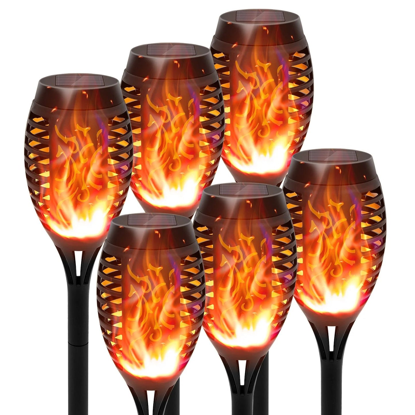 Solar Lights Outdoor LED 4/6/812Pcs Solar Torch Lights with Flickering Flame Waterproof Garden Decoration Lawn Path Yard Patio - Smoothy Home