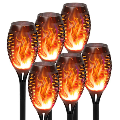 Solar Lights Outdoor LED 4/6/812Pcs Solar Torch Lights with Flickering Flame Waterproof Garden Decoration Lawn Path Yard Patio - Smoothy Home