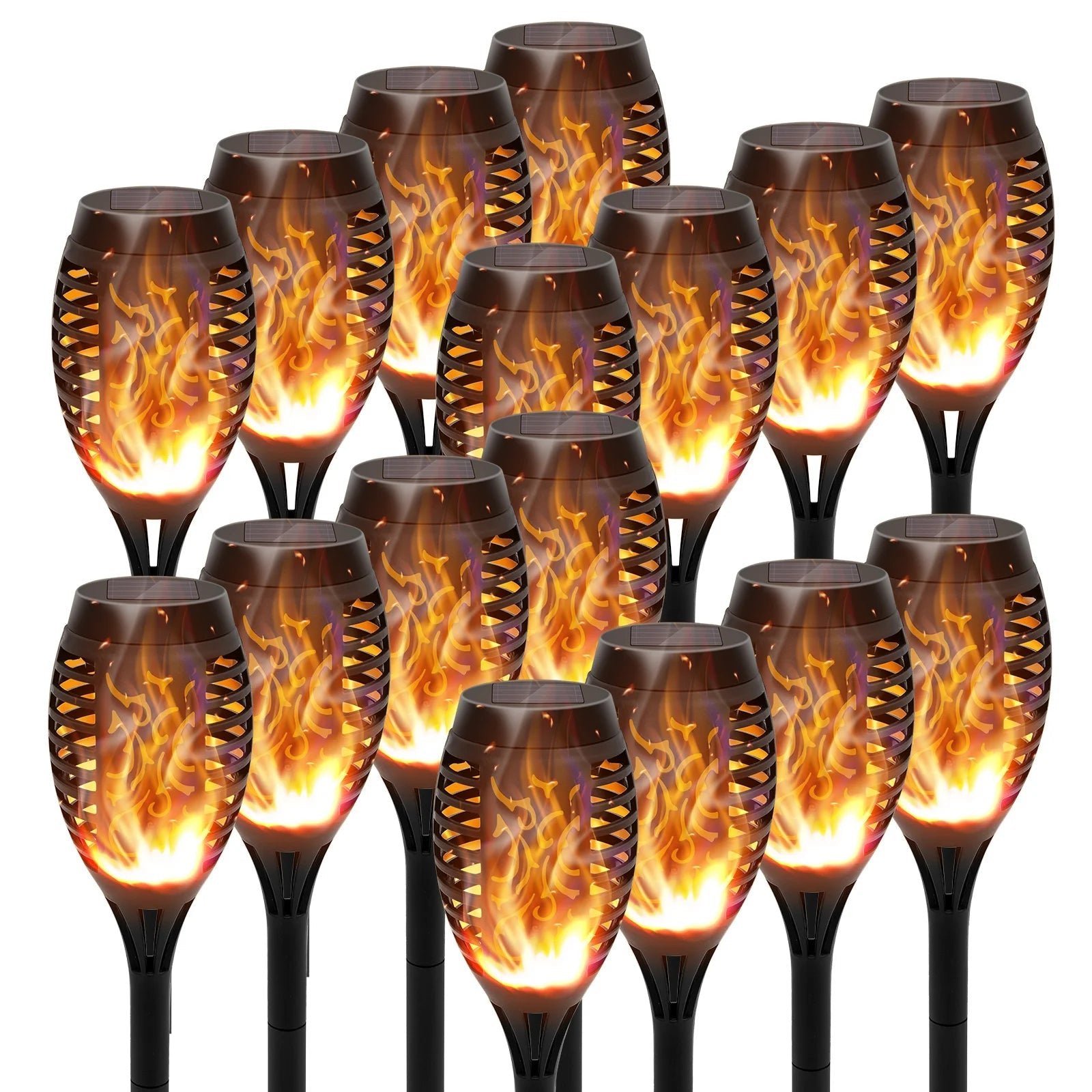 Solar Lights Outdoor LED 4/6/812Pcs Solar Torch Lights with Flickering Flame Waterproof Garden Decoration Lawn Path Yard Patio - Smoothy Home