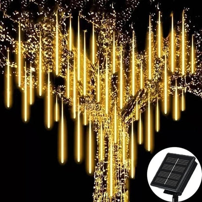 Solar Meteor Shower Rain String Lights Waterproof Garden Light 8 Tubes Christmas Tree Holiday Party Wedding Holiday Decoration - Smoothy Home