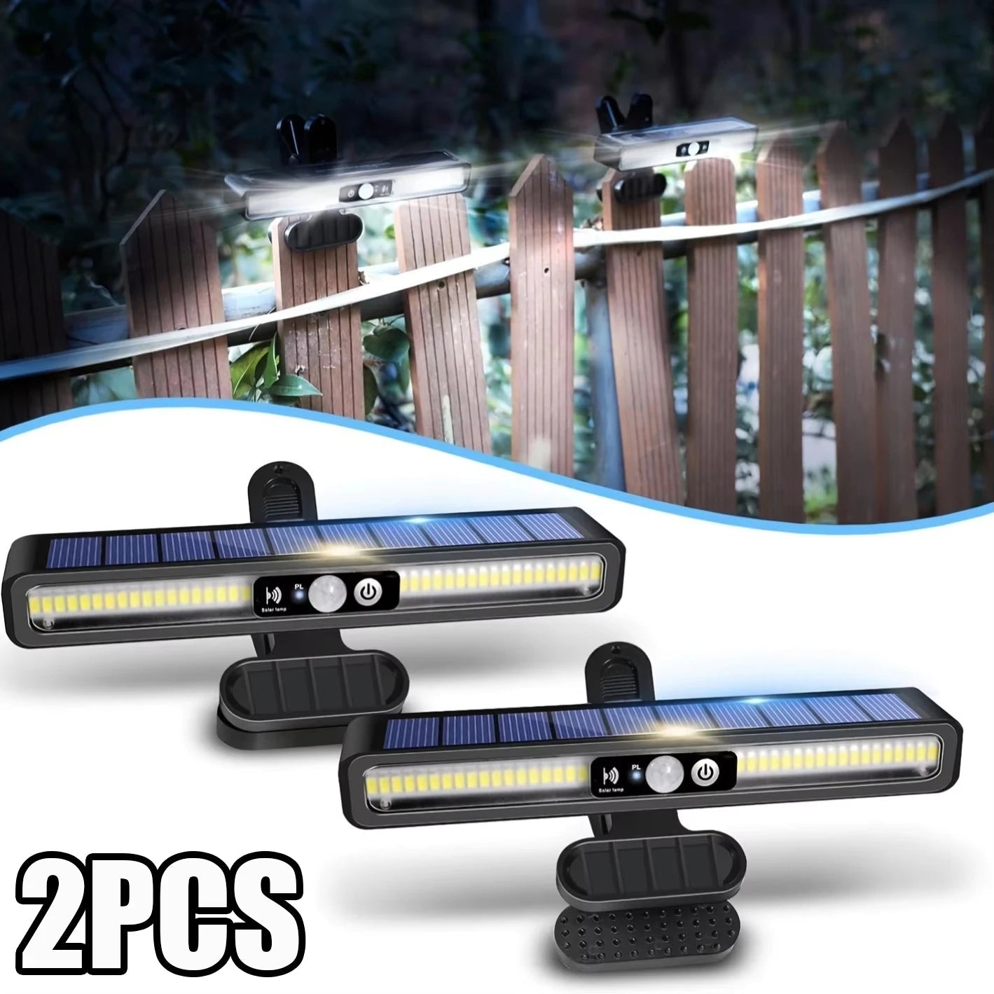 Solar Motion Sensor Lights Outdoor 36LED Clip On Solar Fence Lights Waterproof Security Wall Lights Portable Security Light Yard - Smoothy Home