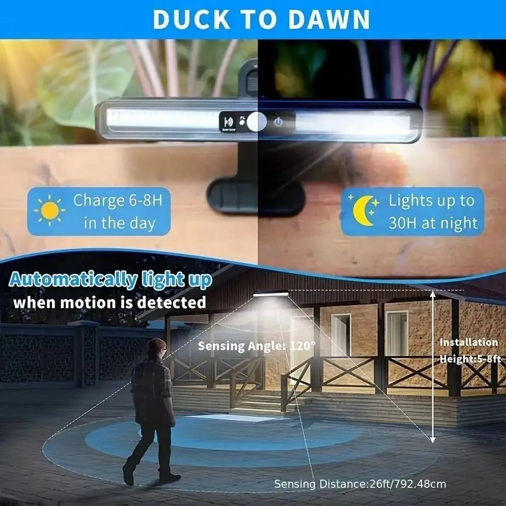 Solar Motion Sensor Lights Outdoor 36LED Clip On Solar Fence Lights Waterproof Security Wall Lights Portable Security Light Yard - Smoothy Home