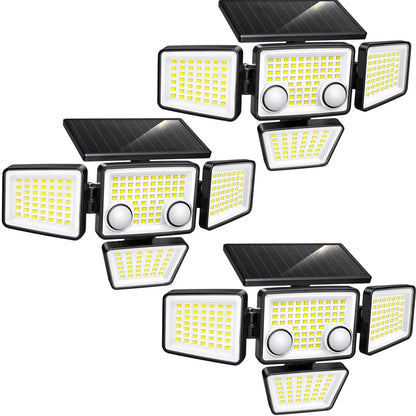 Solar Outdoor Lights - 3000LM 188 LED Motion Sensor Lights Solar Flood Security Lights for Backyard Yard Patio - Smoothy Home