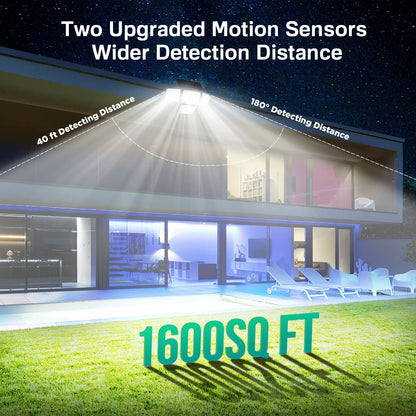Solar Outdoor Lights - 3000LM 188 LED Motion Sensor Lights Solar Flood Security Lights for Backyard Yard Patio - Smoothy Home