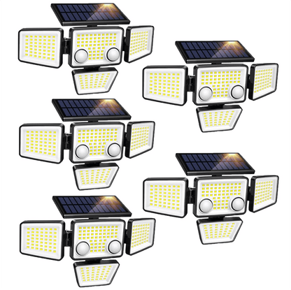 Solar Outdoor Lights - 3000LM 188 LED Motion Sensor Lights Solar Flood Security Lights for Backyard Yard Patio - Smoothy Home