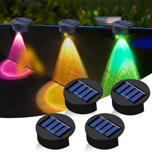 Solar Powered Swimming Pool Side Lights Colorful for Inground Pools Outdoor Waterproof Decorative Light For Garden Patio - Smoothy Home