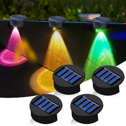 Solar Powered Swimming Pool Side Lights Colorful for Inground Pools Outdoor Waterproof Decorative Light For Garden Patio - Smoothy Home