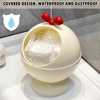Spherical Hair Accessories Storage Organizers, Vanity Accessories Storage Holder Dustproof Box with Lid for Scrunchie storage - Smoothy Home