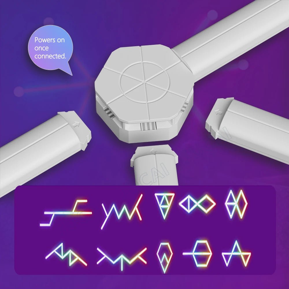 Splicing Light DIY Atmosphere Light RGB Smart Wall Light Voice Control Lamp for Esports Room Bedroom Bar Decoration Night Light - Smoothy Home