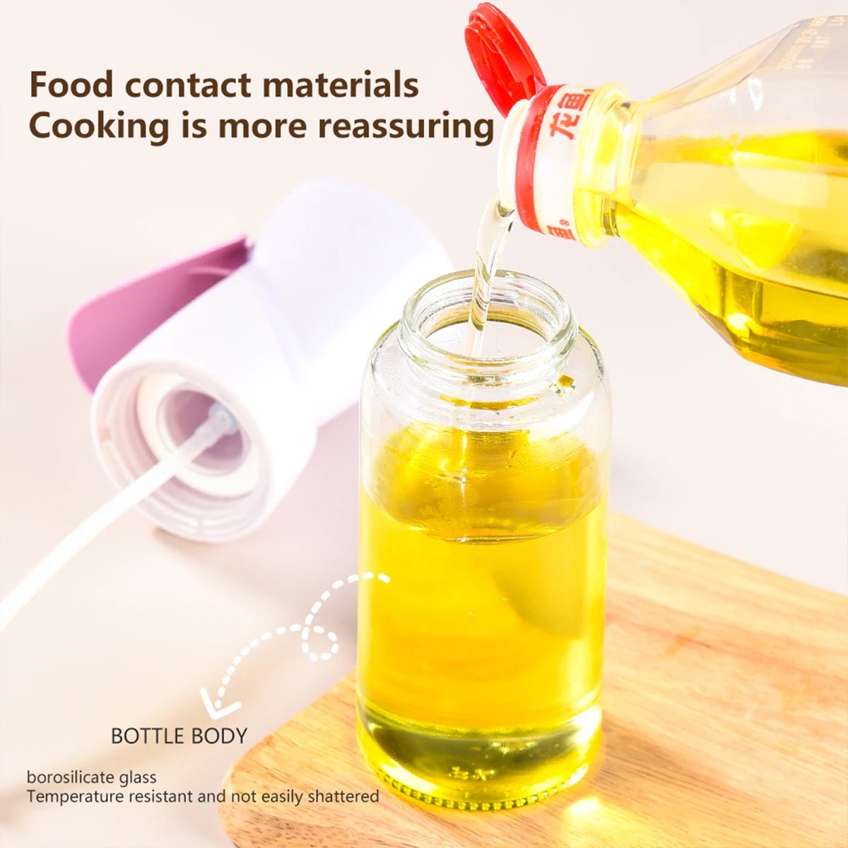 Spray Oil Sprayer Dispenser Bottle Kitchen Oils Spray Camping Beach Dispenser Olive Oil Jar Baking Vinegar Soy Sauce Spray - Smoothy Home