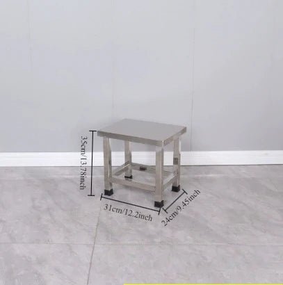 Stainless steel square stool, clean room shoe changing stool, thickened restaurant cafeteria stool - Smoothy Home