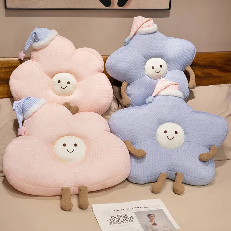 Star Cloud Ice Silk Pillow Summer Cool Hugging Pillow Lumbar Support Good Night Pillow Sofa Cushion Bed Decoration For Home - Smoothy Home