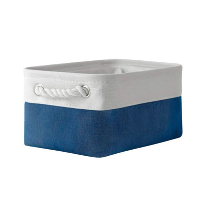 Storage Box with Handles Foldable Wardrobe Baskets for Storage Canvas Linen Storage Baskets for Clothes Toys Towels Office - Smoothy Home