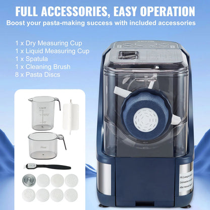 SucceBuy Electric Pasta Maker Automatic Noodle Maker Machine with 4 Intelligent Modes 500g Flour Capacity Pasta Maker Machine - Smoothy Home
