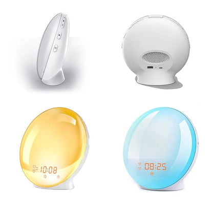Sunrise Alarm Clock Wake Up Light Clock Sunrise/Sunset Simulation Digital Clock with Night Light FM Radio Desk Clocks - Smoothy Home