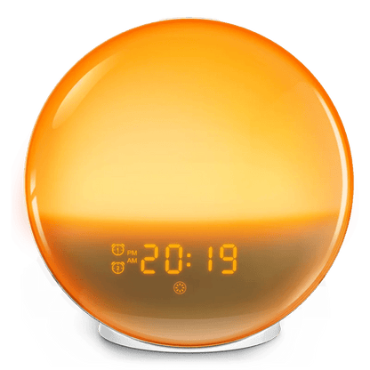 Sunrise Alarm Clock Wake Up Light Clock Sunrise/Sunset Simulation Digital Clock with Night Light FM Radio Desk Clocks - Smoothy Home