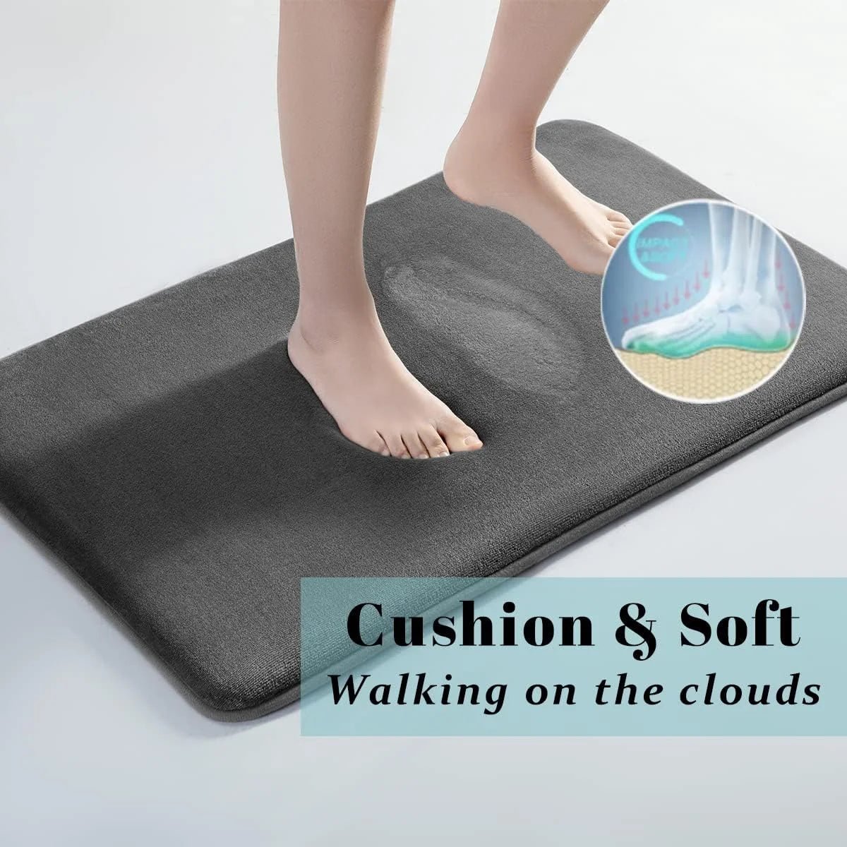 Super absorbent floor mat, super absorbent bath mat, super anti slip coral velvet bathroom floor mat, door mat - Smoothy Home