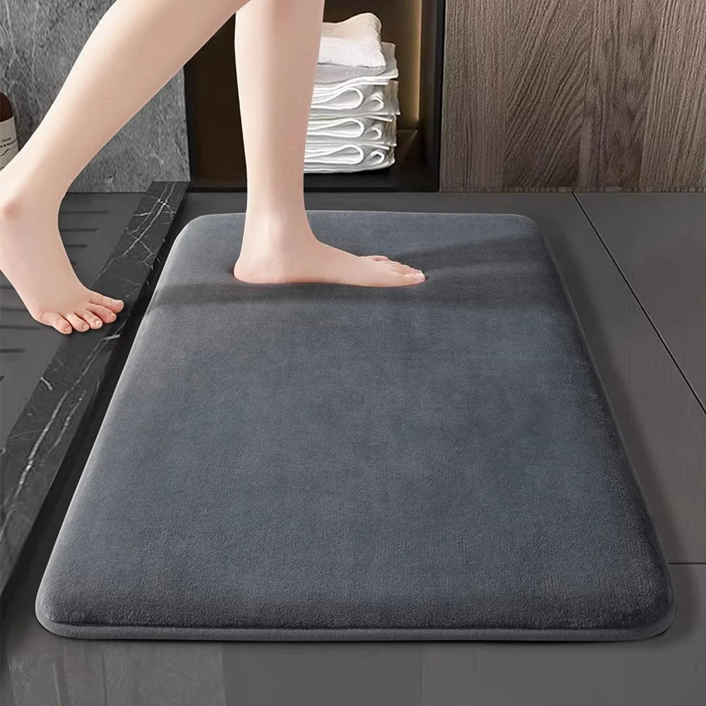 Super absorbent floor mat, super absorbent bath mat, super anti slip coral velvet bathroom floor mat, door mat - Smoothy Home