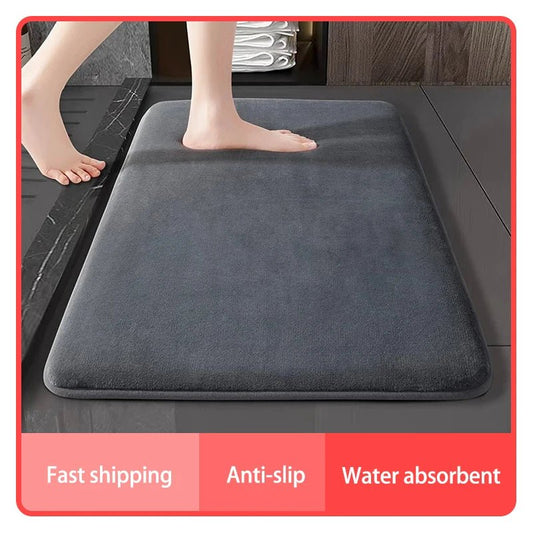 Super absorbent floor mat, super absorbent bath mat, super anti slip coral velvet bathroom floor mat, door mat - Smoothy Home