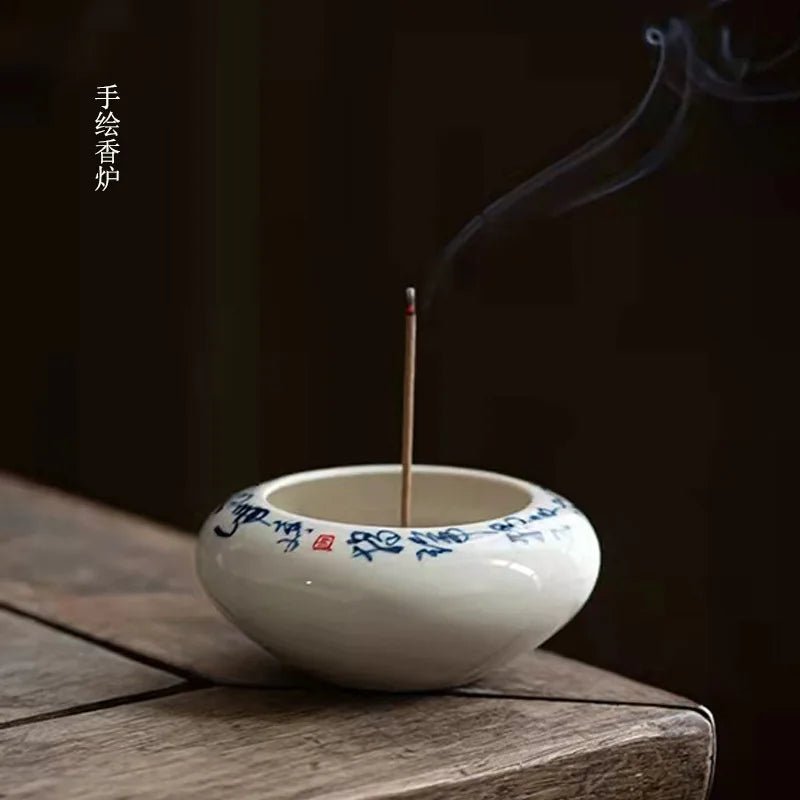 Swordsman Chivalrous Expert Ceramic Samurai Knight Statue Home Decoration Incense Stick Burner Holder High Quality Gift Zen - Smoothy Home