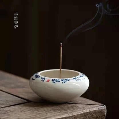 Swordsman Chivalrous Expert Ceramic Samurai Knight Statue Home Decoration Incense Stick Burner Holder High Quality Gift Zen - Smoothy Home