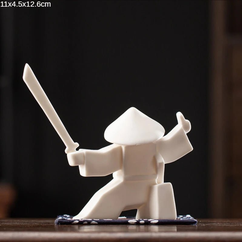 Swordsman Chivalrous Expert Ceramic Samurai Knight Statue Home Decoration Incense Stick Burner Holder High Quality Gift Zen - Smoothy Home