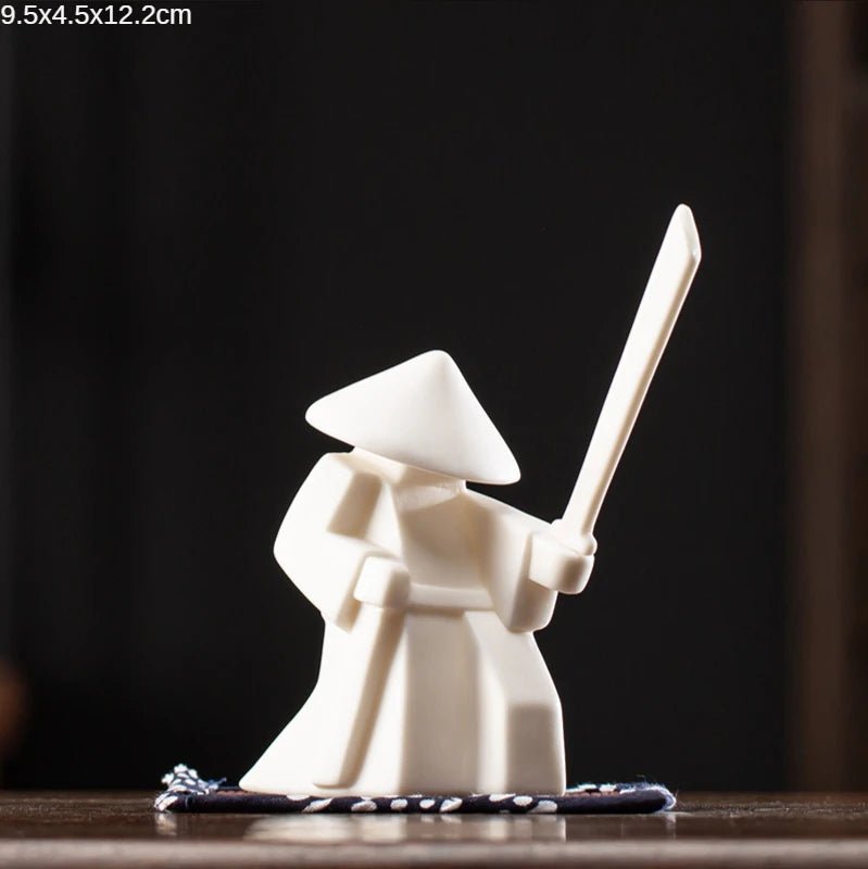 Swordsman Chivalrous Expert Ceramic Samurai Knight Statue Home Decoration Incense Stick Burner Holder High Quality Gift Zen - Smoothy Home
