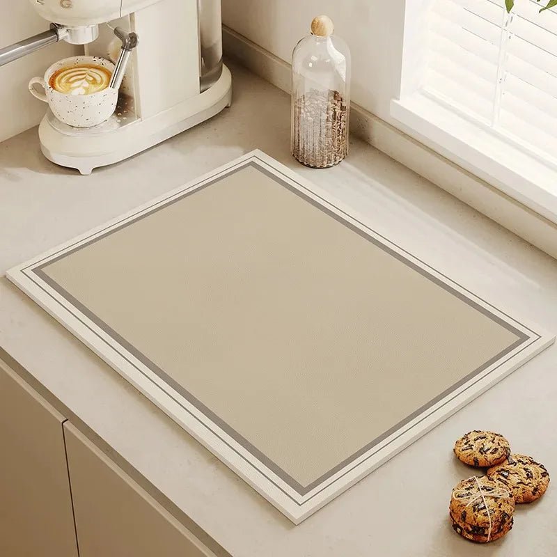 Tableware Drying Mat Soft Drain Pad Non-slip Super Absorbent Wear-resistant Coffee Machine Mat Kitchen Table Courtyard Decor - Smoothy Home