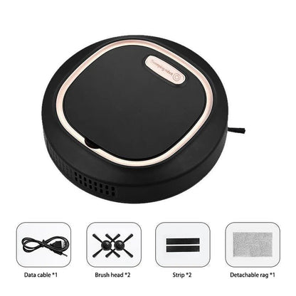 Tactile Activation Lazy Person Intelligent Automatic Sweeping Robot 3-in-1 Wet Dry Home Sweeper USB Rechargeable Vacuum Cleaner - Smoothy Home