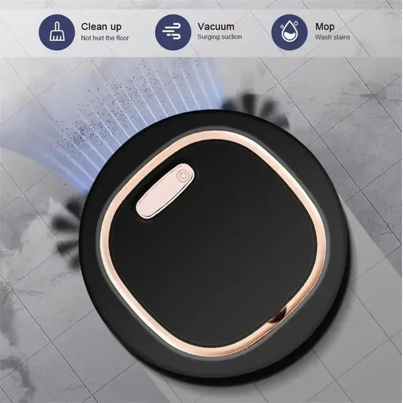 Tactile Activation Lazy Person Intelligent Automatic Sweeping Robot 3-in-1 Wet Dry Home Sweeper USB Rechargeable Vacuum Cleaner - Smoothy Home