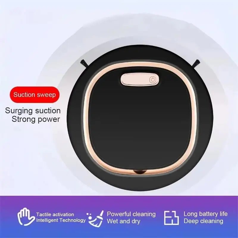 Tactile Activation Lazy Person Intelligent Automatic Sweeping Robot 3-in-1 Wet Dry Home Sweeper USB Rechargeable Vacuum Cleaner - Smoothy Home