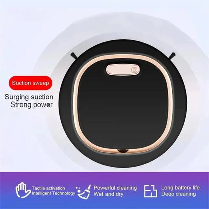 Tactile Activation Lazy Person Intelligent Automatic Sweeping Robot 3-in-1 Wet Dry Home Sweeper USB Rechargeable Vacuum Cleaner - Smoothy Home