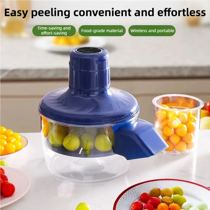 TINSOL Electric Fruit and Vegetable Peeler Automatic Small Fruit Peeling Tool Smart Grape Peeler Kitchen Peeling Gadget - Smoothy Home