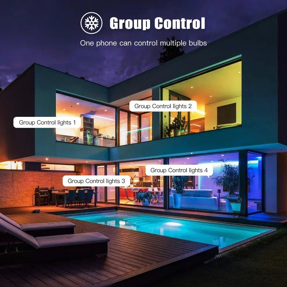 TNCE Tuya GU10 spots LED Bulb, zigbee downlight RGBC+W Dimmable Lamp, Smart Life remote Controller, Voice with Alexa Google home - Smoothy Home