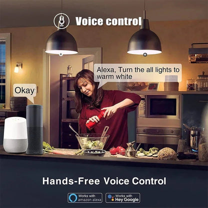 TNCE Tuya GU10 spots LED Bulb, zigbee downlight RGBC+W Dimmable Lamp, Smart Life remote Controller, Voice with Alexa Google home - Smoothy Home