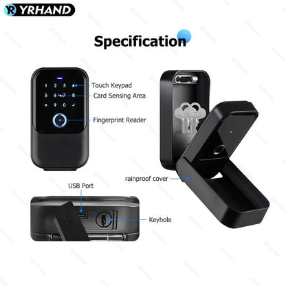 TTlock Smartkey Lock Box Wireless Electronic Key Safe with Digital Code App Controlled Bluetooth Smartlock for Home Key Padlock - Smoothy Home