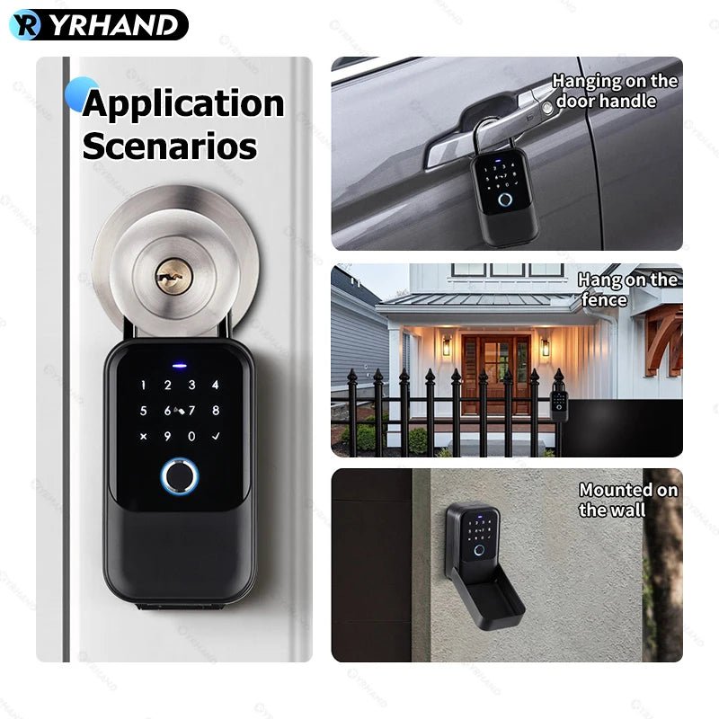 TTlock Smartkey Lock Box Wireless Electronic Key Safe with Digital Code App Controlled Bluetooth Smartlock for Home Key Padlock - Smoothy Home