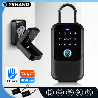 TTlock Smartkey Lock Box Wireless Electronic Key Safe with Digital Code App Controlled Bluetooth Smartlock for Home Key Padlock - Smoothy Home