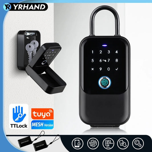 TTlock Smartkey Lock Box Wireless Electronic Key Safe with Digital Code App Controlled Bluetooth Smartlock for Home Key Padlock - Smoothy Home