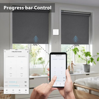 Tuya Smart Life EU WiFi Double Curtain Blind Switch for Roller Shutter Electric motor Google Home Alexa Echo Voice Control DIY - Smoothy Home