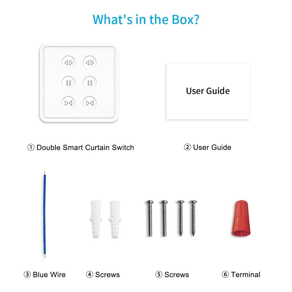 Tuya Smart Life EU WiFi Double Curtain Blind Switch for Roller Shutter Electric motor Google Home Alexa Echo Voice Control DIY - Smoothy Home