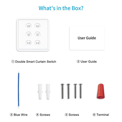 Tuya Smart Life EU WiFi Double Curtain Blind Switch for Roller Shutter Electric motor Google Home Alexa Echo Voice Control DIY - Smoothy Home