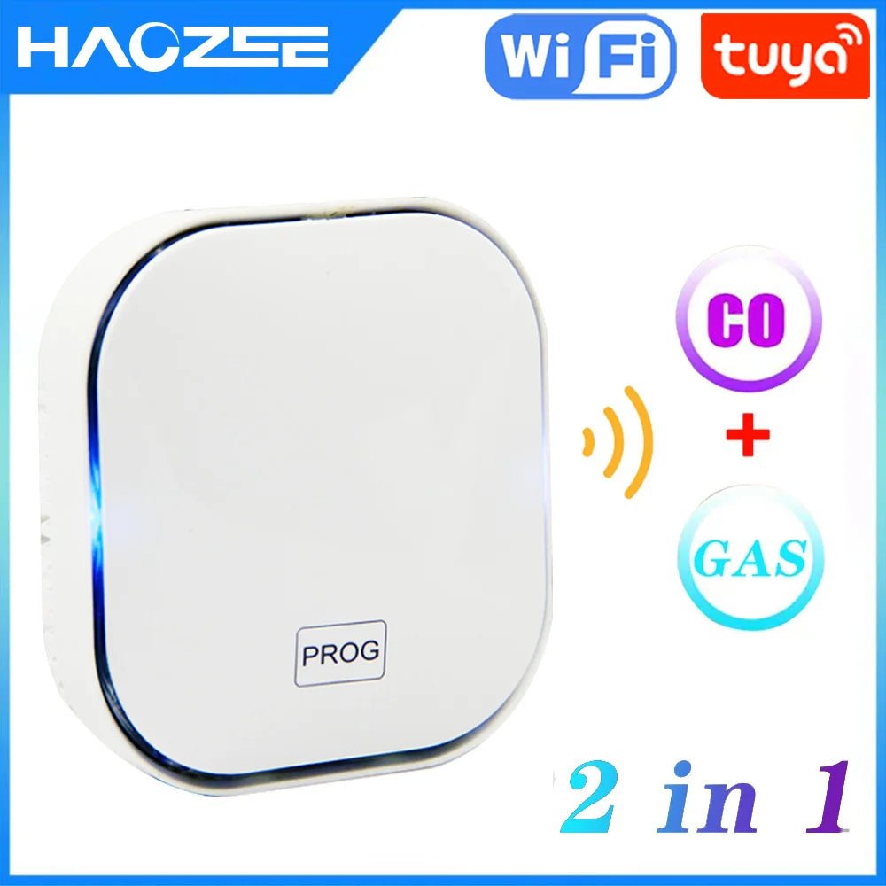 Tuya Smart Life Natural GAS CO Leak Carbon Monoxide Detector WIFI CH4 Methane Combustible Leakage Coal Home Alarm Sensor - Smoothy Home