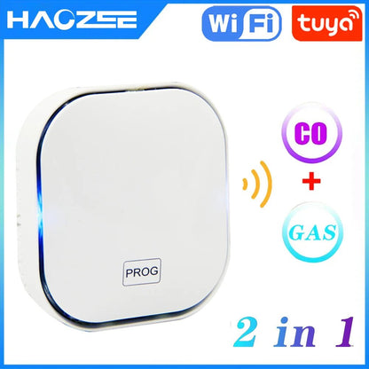 Tuya Smart Life Natural GAS CO Leak Carbon Monoxide Detector WIFI CH4 Methane Combustible Leakage Coal Home Alarm Sensor - Smoothy Home
