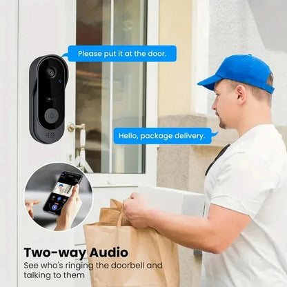 Tuya WiFi Home Smart Video doorbell Outdoor bidirectional HD door eye camera 1080P support SD card cloud storage waterproof - Smoothy Home