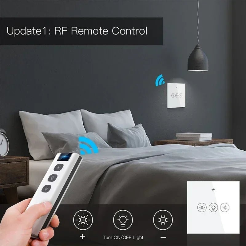 Tuya WiFi RF Smart Light Dimmer Switch 2/3Way Multi-Control Smart Life APP Remote Control Work with Alexa Google Voice Control - Smoothy Home